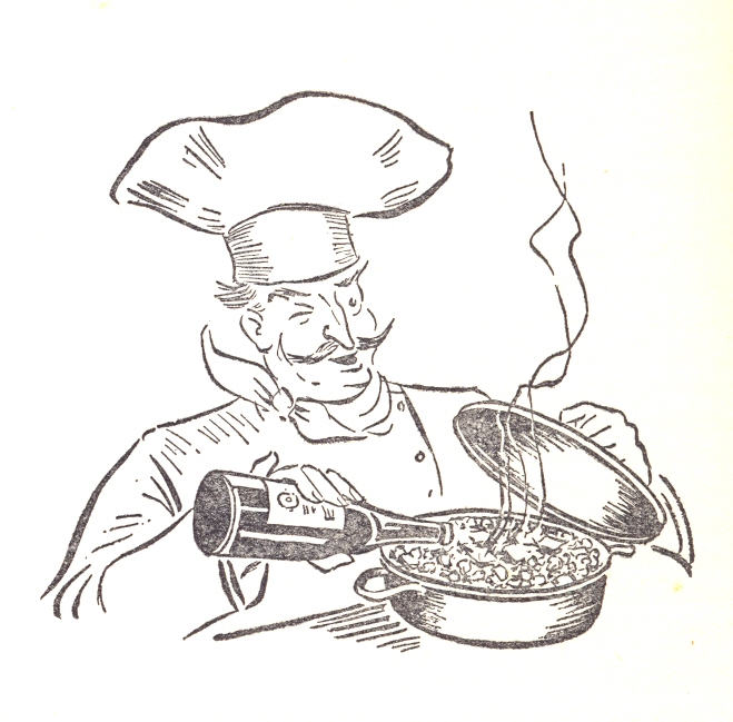 line drawing casserole magic