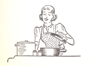 line drawing casserole magic